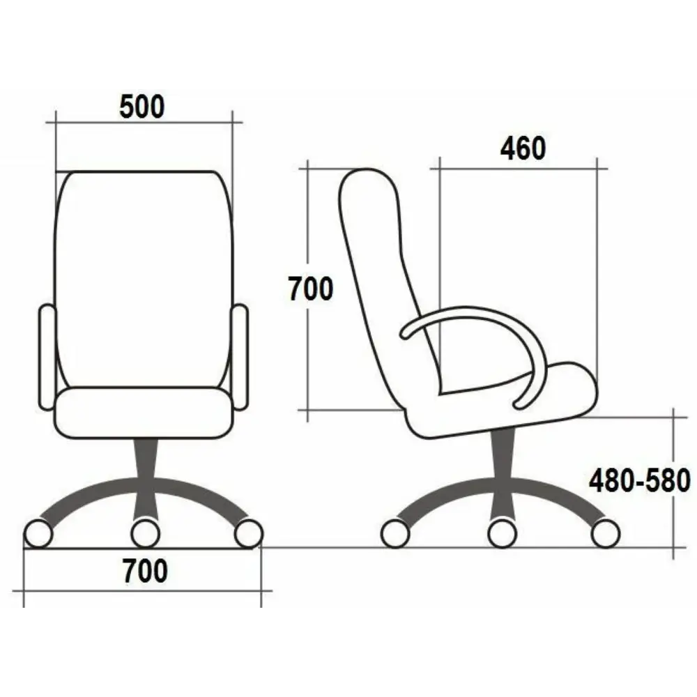 Фото 5 Офисное кресло Евростиль Надир PL 70x118x70 см искусственная кожа цвет черный Фото 5 Офисное кресло Евростиль Надир PL 70x118x70 см искусственная кожа цвет черный