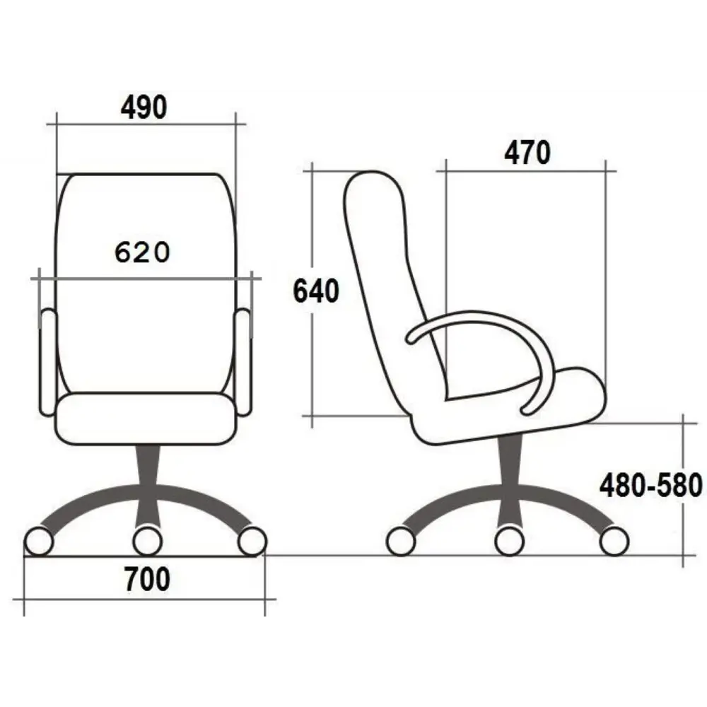 Фото 5 Офисное кресло Евростиль Менеджер CH 70x112x70 см искусственная кожа цвет черный Фото 5 Офисное кресло Евростиль Менеджер CH 70x112x70 см искусственная кожа цвет черный