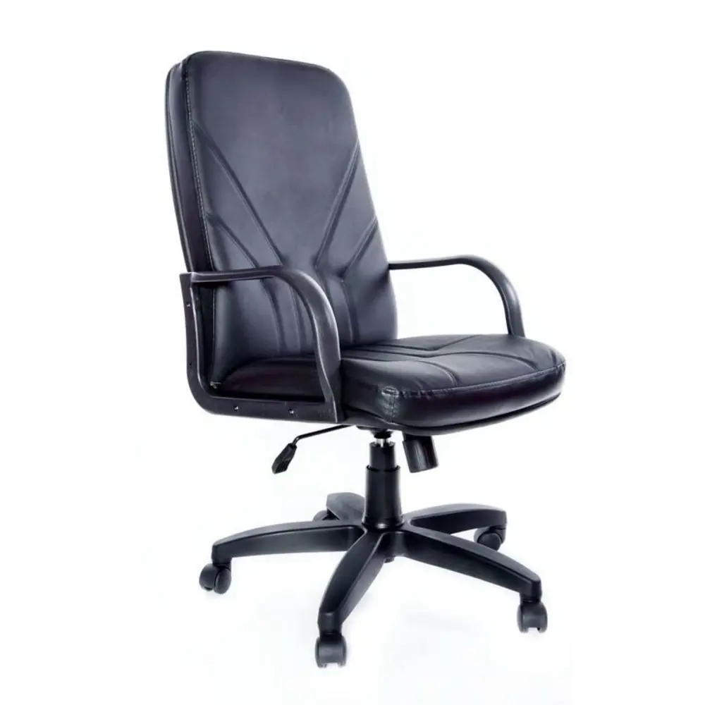 Фото Офисное кресло Евростиль Менеджер PL 70x112x70 см искусственная кожа цвет черный Фото Офисное кресло Евростиль Менеджер PL 70x112x70 см искусственная кожа цвет черный