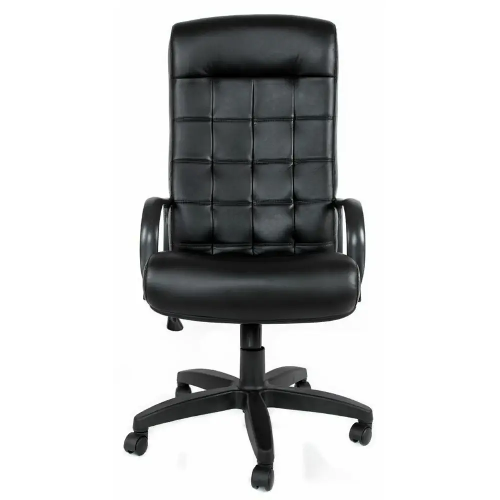 Фото 2 Офисное кресло Евростиль Стиль PL 70x125x70 см кожа цвет черный Фото 2 Офисное кресло Евростиль Стиль PL 70x125x70 см кожа цвет черный