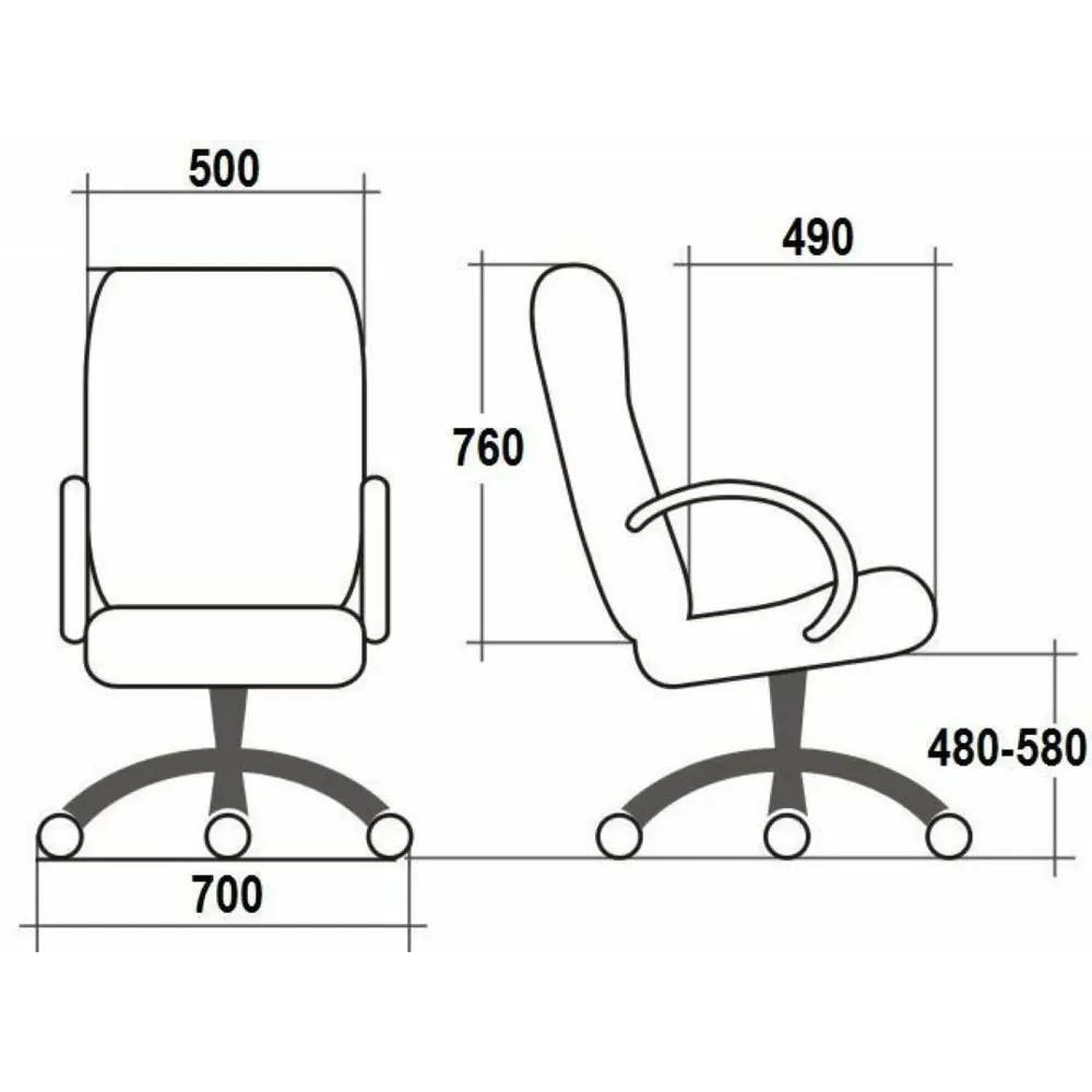 Фото 5 Офисное кресло Евростиль Нова PL 70x134x70 см искусственная кожа цвет черный Фото 5 Офисное кресло Евростиль Нова PL 70x134x70 см искусственная кожа цвет черный