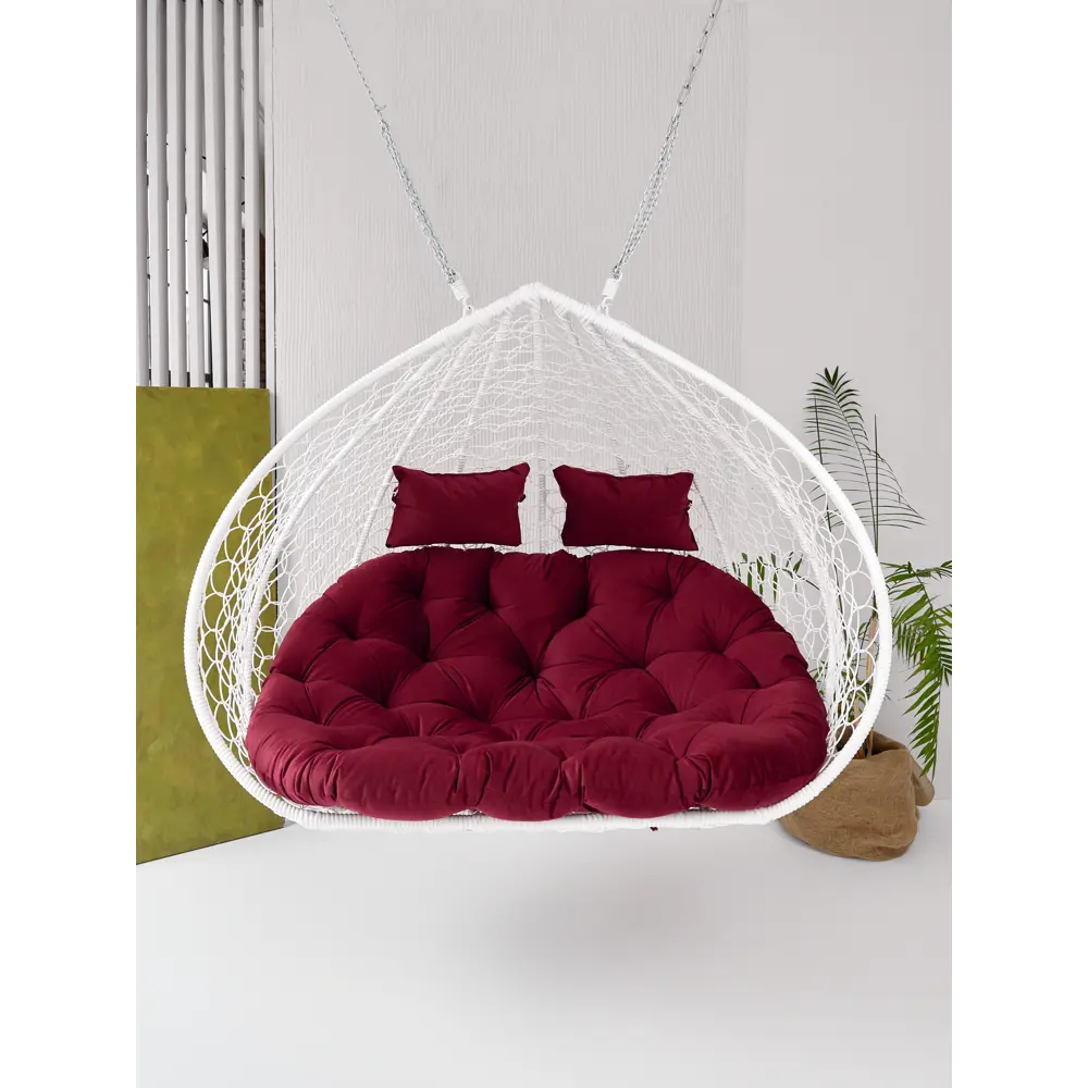 Фото Подушка для 2х-местного подвесного кресла Everena double bordo1 115x150 см красная Фото Подушка для 2х-местного подвесного кресла Everena double bordo1 115x150 см красная