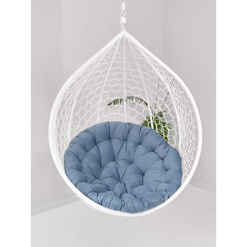 Фото 3 Подушка для качелей Everena Outdoor round grey-blue papasan 120x120 см разноцветная Фото 3 Подушка для качелей Everena Outdoor round grey-blue papasan 120x120 см разноцветная