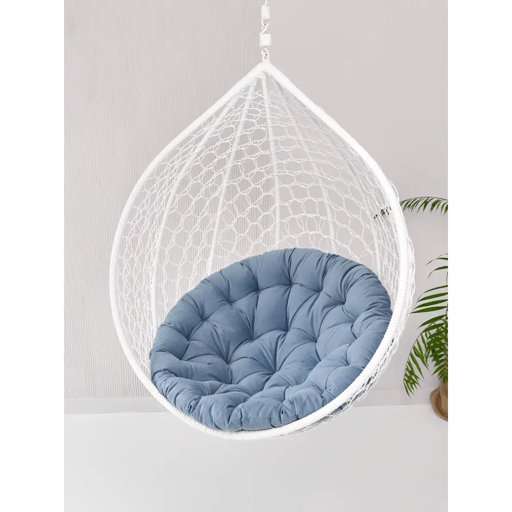 Фото 4 Подушка для качелей Everena Outdoor round grey-blue papasan 120x120 см разноцветная Фото 4 Подушка для качелей Everena Outdoor round grey-blue papasan 120x120 см разноцветная
