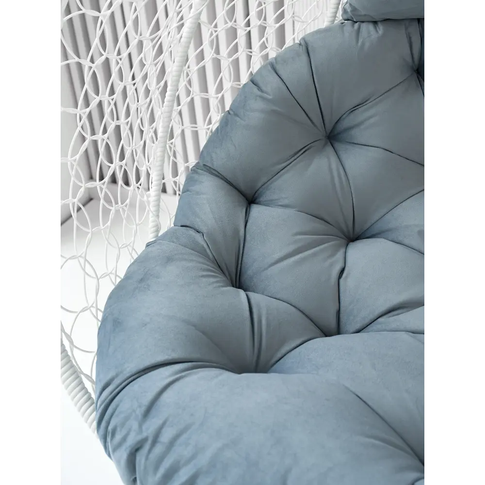 Фото 8 Подушка для 2х-местного подвесного кресла Everena Outdoor double grey-blue1 115x150 см серая Фото 8 Подушка для 2х-местного подвесного кресла Everena Outdoor double grey-blue1 115x150 см серая