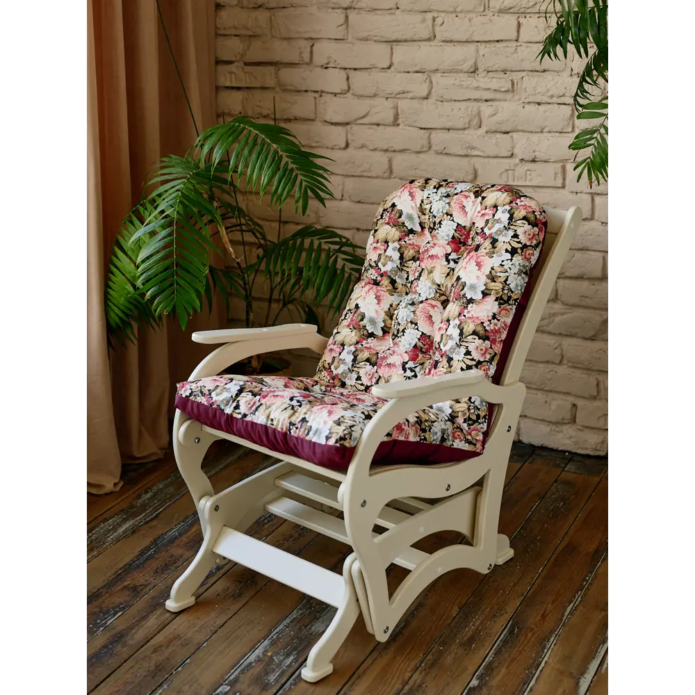 Фото Подушка для кресла-качалки Everena home garden bordo 110x50 см разноцветная Фото Подушка для кресла-качалки Everena home garden bordo 110x50 см разноцветная