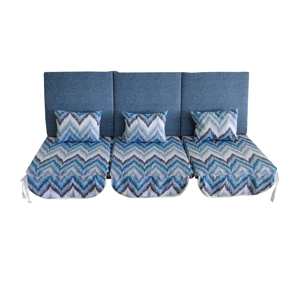 Фото 5 Матрас для садовых качелей Everena Outdoor segment blue zigzak 150x55 см синий Фото 5 Матрас для садовых качелей Everena Outdoor segment blue zigzak 150x55 см синий