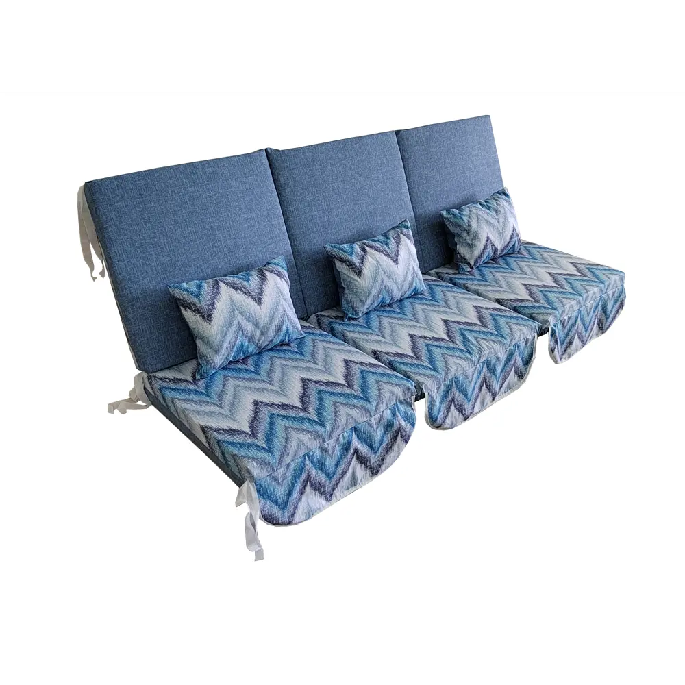 Фото 4 Матрас для садовых качелей Everena Outdoor segment blue zigzak 150x55 см синий Фото 4 Матрас для садовых качелей Everena Outdoor segment blue zigzak 150x55 см синий