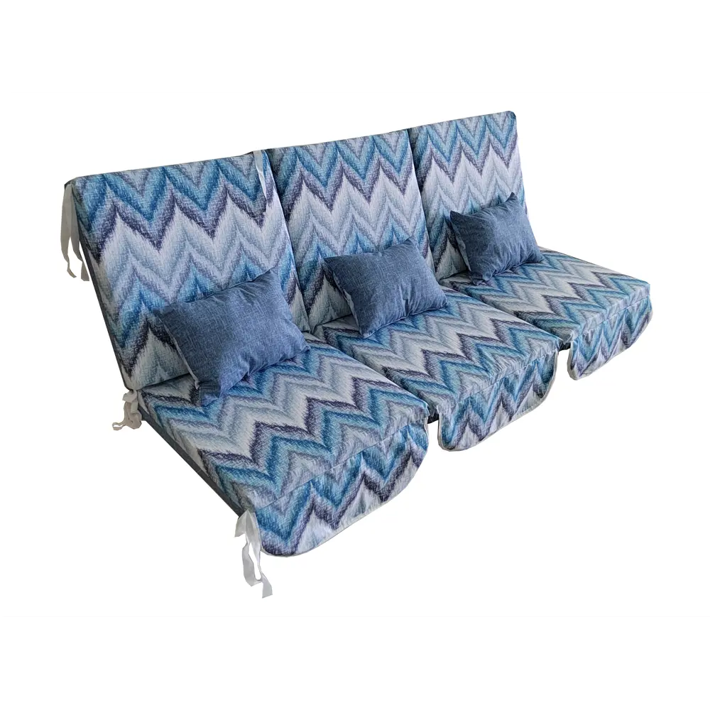 Фото 2 Матрас для садовых качелей Everena Outdoor segment blue zigzak 170x55 см синий Фото 2 Матрас для садовых качелей Everena Outdoor segment blue zigzak 170x55 см синий
