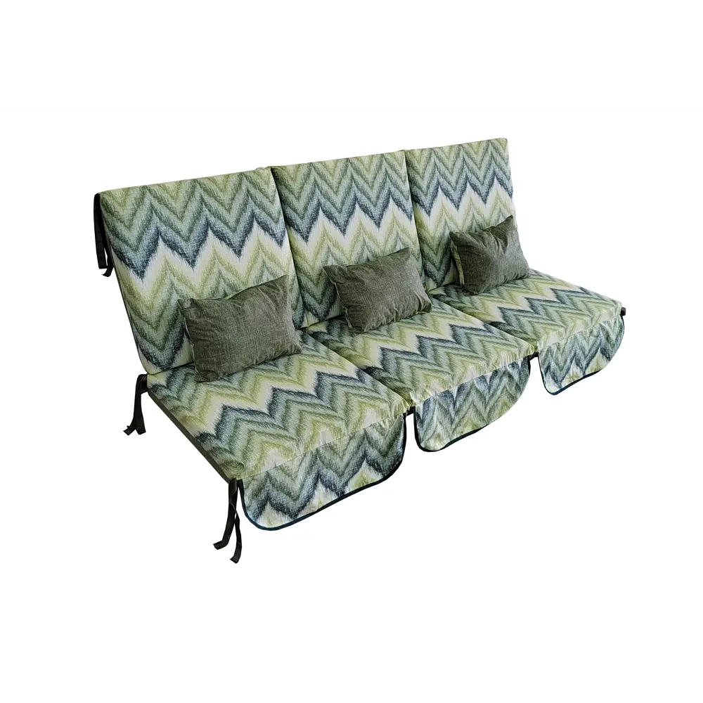 Фото 2 Матрас для садовых качелей Everena Outdoor segment green zigzak 175x55 см зеленый Фото 2 Матрас для садовых качелей Everena Outdoor segment green zigzak 175x55 см зеленый
