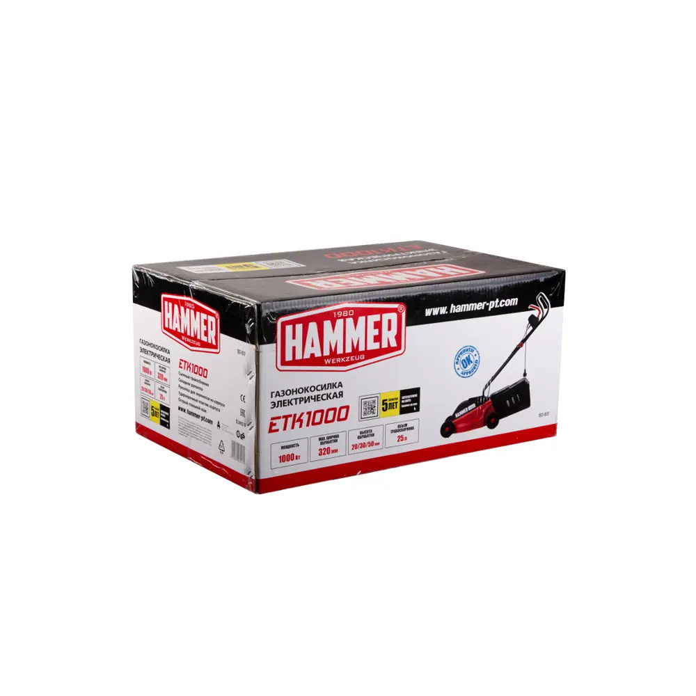 Фото 9 Газонокосилка электрическая Hammer ETK1000 1000Вт 32см Фото 9 Газонокосилка электрическая Hammer ETK1000 1000Вт 32см
