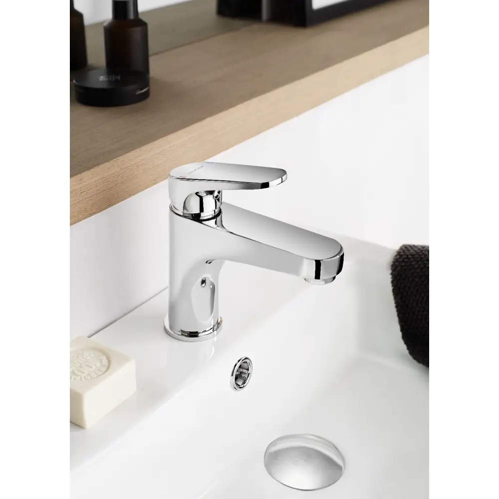 Фото 9 Комплект мебели для ванной комнаты ENCANTO AU60WSV1EL2 тумба с раковиной подвесная, смеситель Bravat Eler