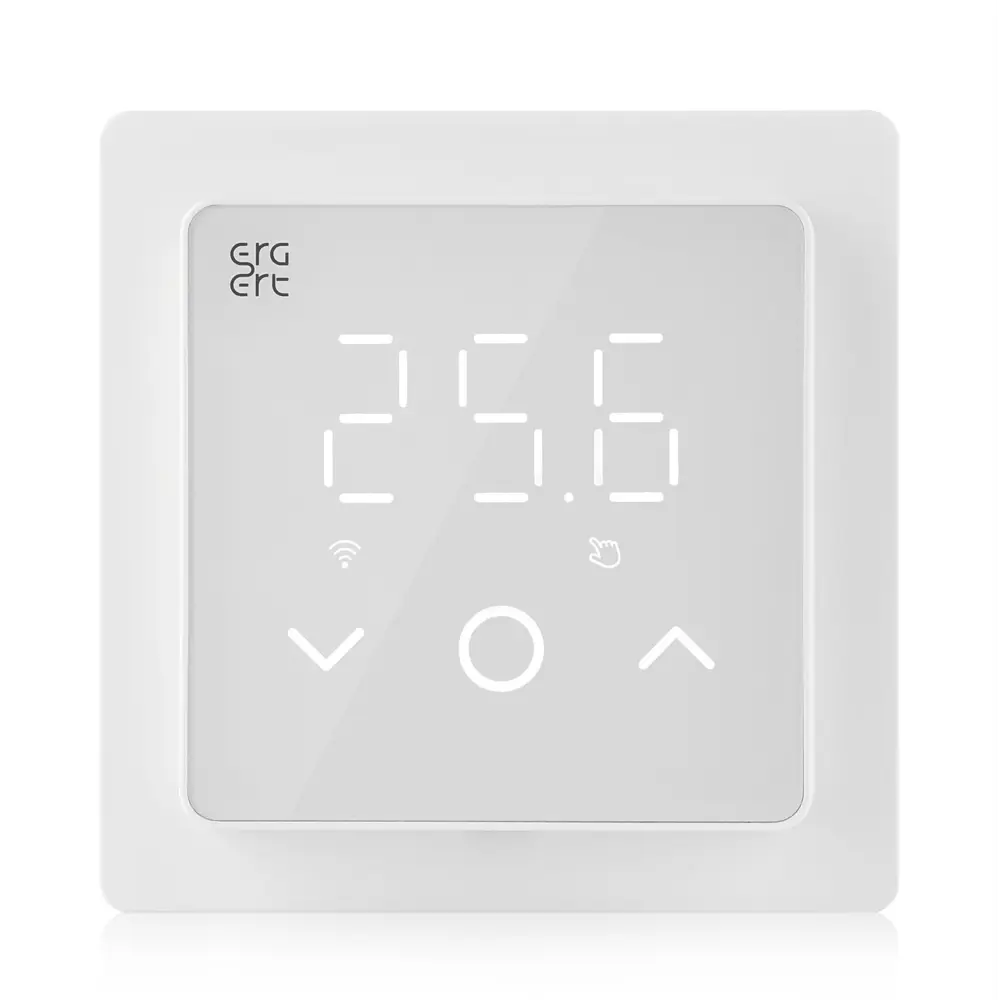 Фото 2 Терморегулятор для теплого пола Ergert ETR-380W Wi-Fi электронный программируемый цвет белый Фото 2 Терморегулятор для теплого пола Ergert ETR-380W Wi-Fi электронный программируемый цвет белый