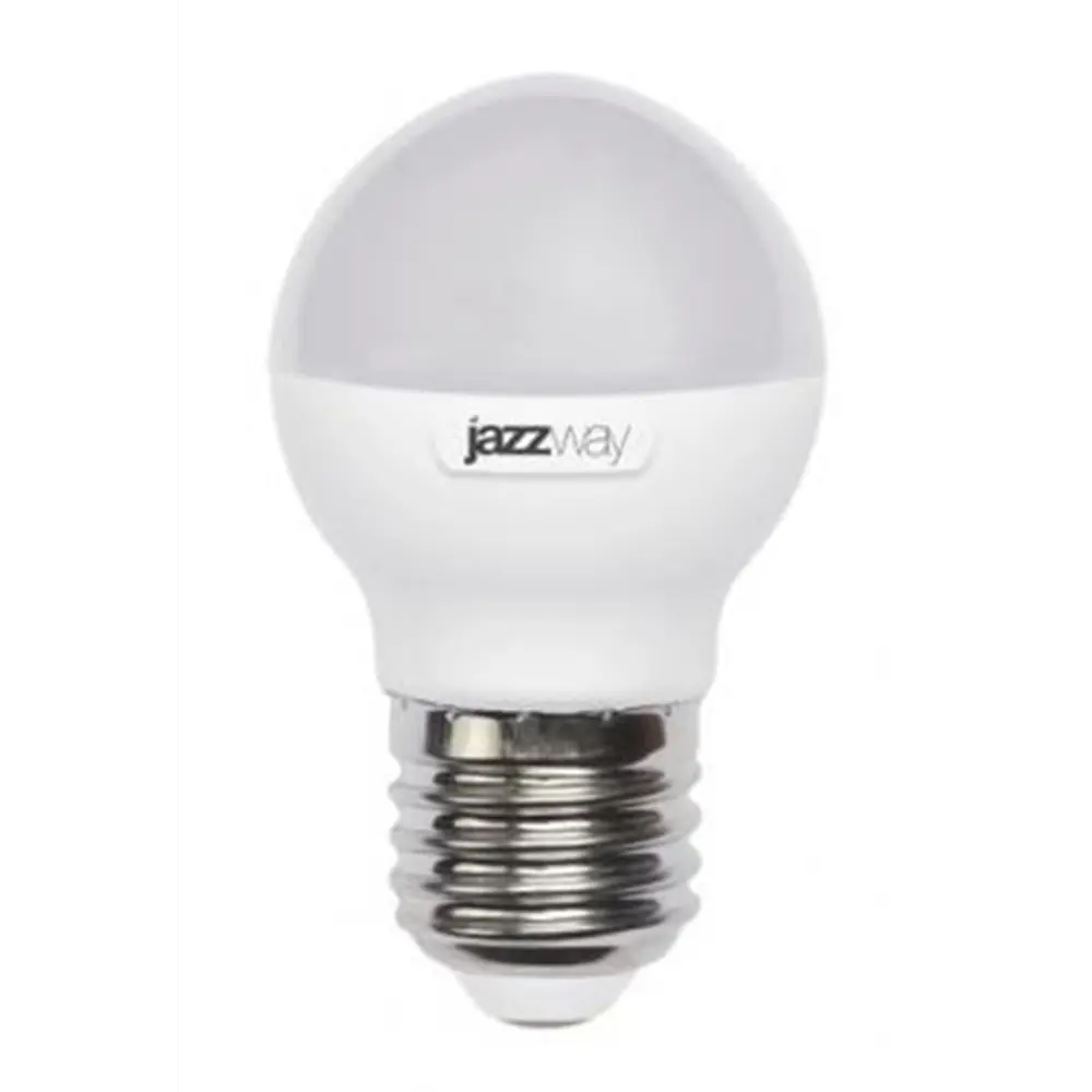 Фото Лампа светодиодная Jazzway 1027887-2 Pled Power E27 220-240 В 7 Вт шар малый матовая 560 Лм холодный белый свет Фото Лампа светодиодная Jazzway 1027887-2 Pled Power E27 220-240 В 7 Вт шар малый матовая 560 Лм холодный белый свет