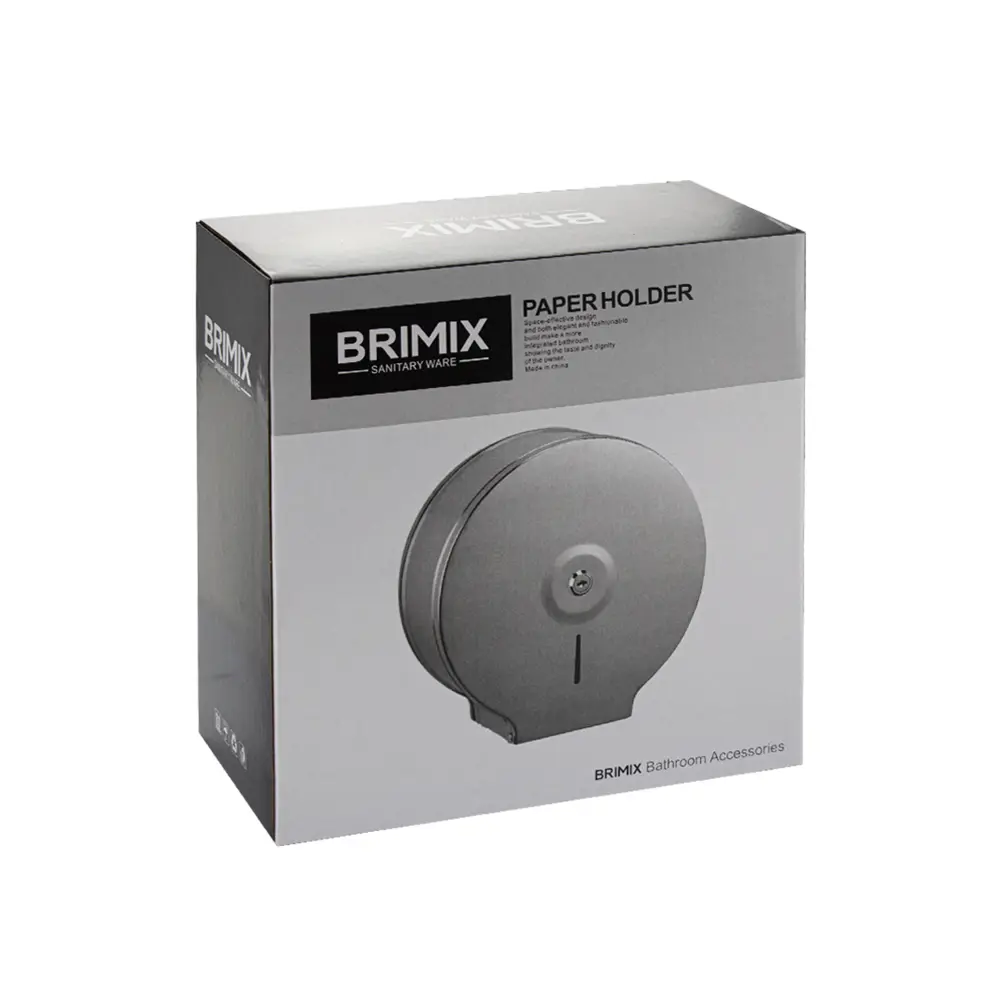 Фото 7 Диспенсер для туалетной бумаги нержавеющая BRIMIX 9921 матовая сталь, с ключом Фото 7 Диспенсер для туалетной бумаги нержавеющая BRIMIX 9921 матовая сталь, с ключом