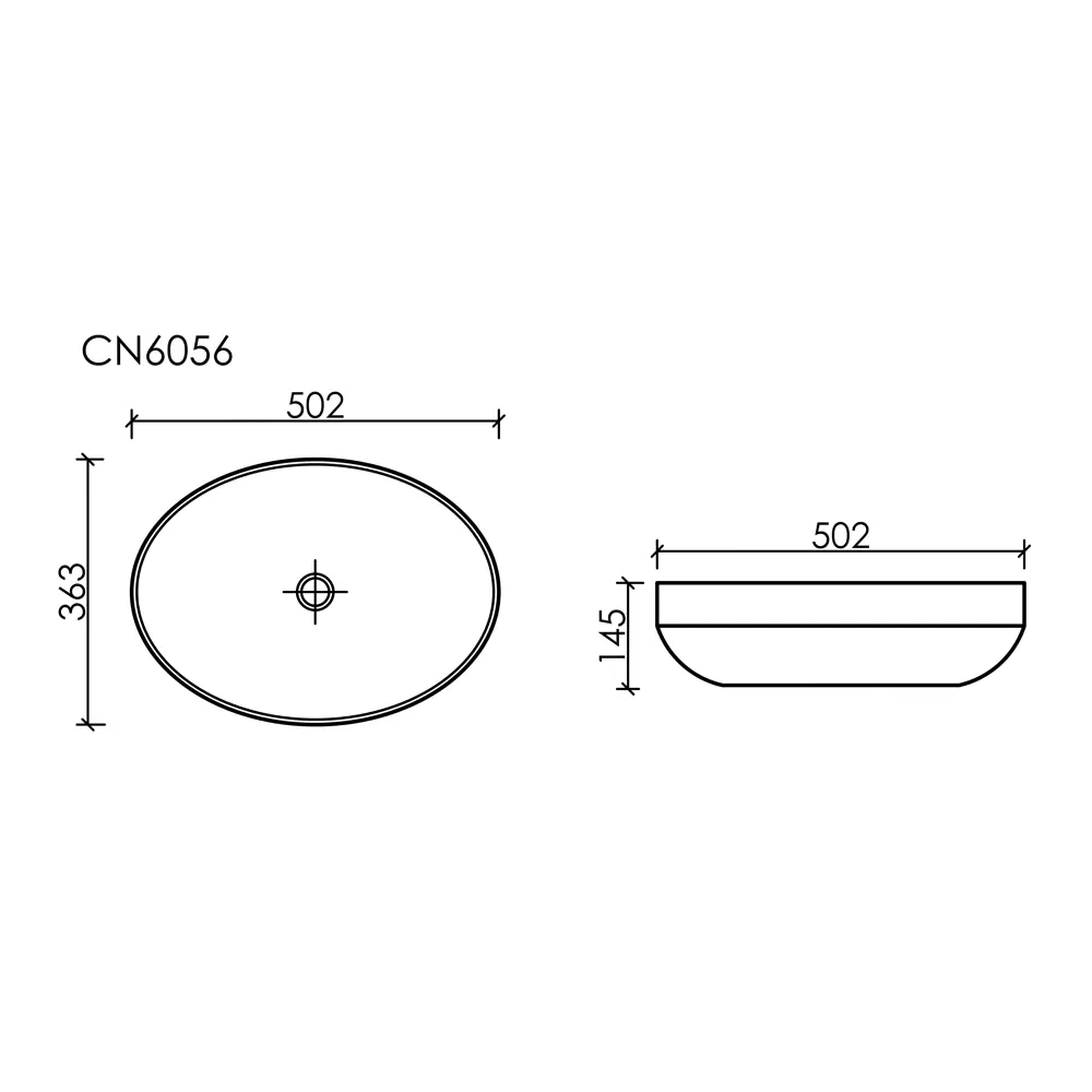 Фото 4 Раковина CERAMICANOVA ELEMENT CN6056 накладная 50.20см цвет белый Фото 4 Раковина CERAMICANOVA ELEMENT CN6056 накладная 50.20см цвет белый