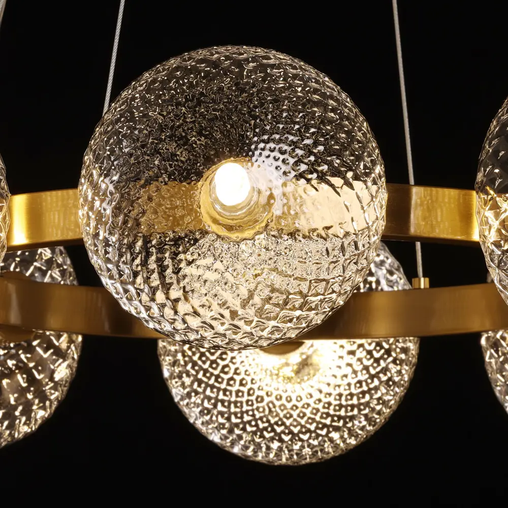 Фото 4 Люстра подвесная De markt 306014908 8 лампы 16.74 м² цвет латунь