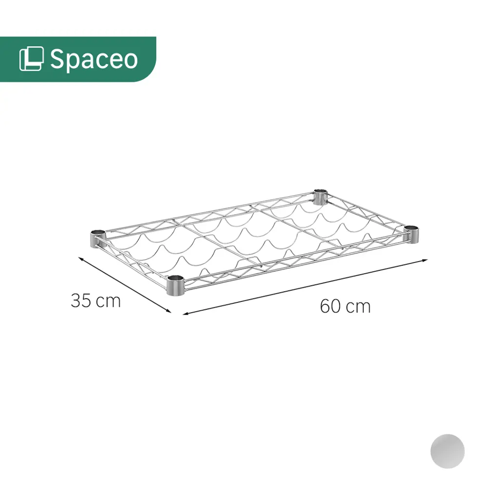 Фото 2 Полка для бутылок Spaceo 60x35 см сталь цвет хром Фото 2 Полка для бутылок Spaceo 60x35 см сталь цвет хром