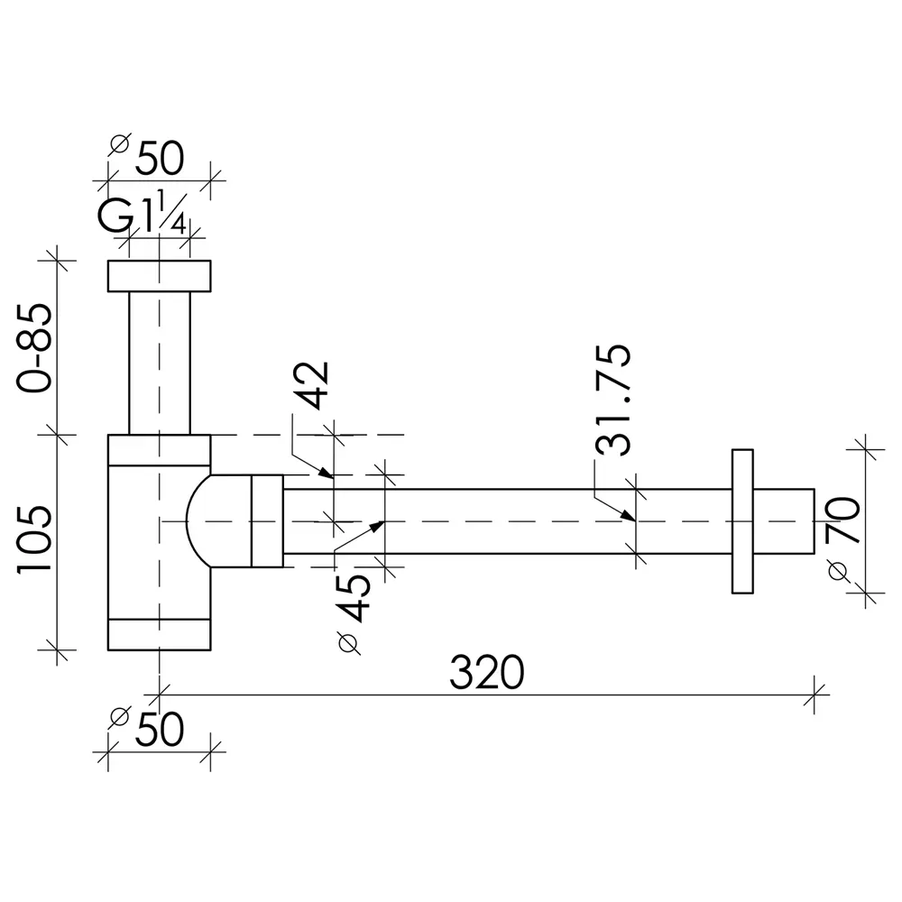Фото 2 Сифон для раковины Ceramicanova 70001CH D32 мм с выпуском нержавеющая сталь цвет хром Фото 2 Сифон для раковины Ceramicanova 70001CH D32 мм с выпуском нержавеющая сталь цвет хром