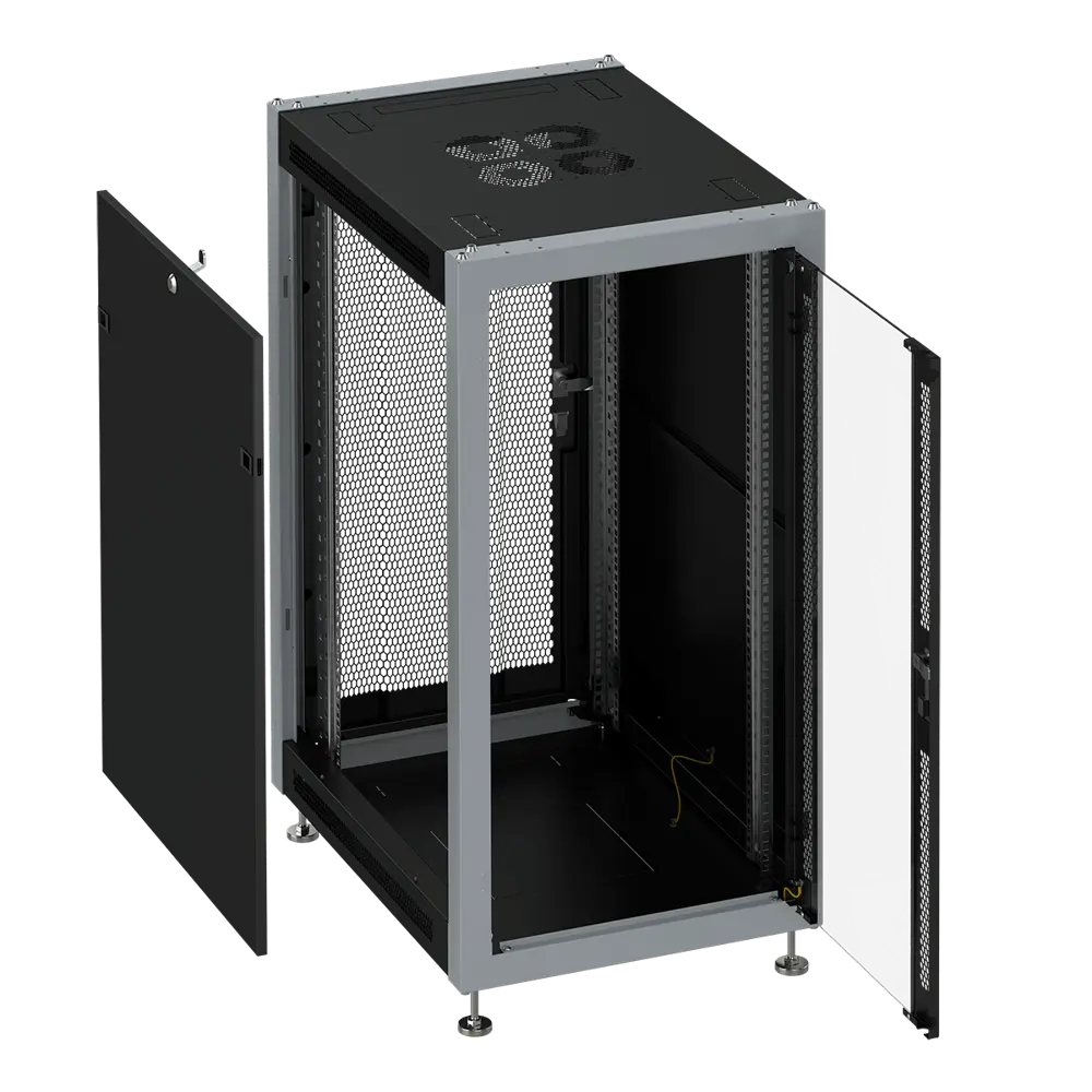 Фото 2 Шкаф телекоммуникационный серверный напольный Sysmatrix SL 6618.913 18U 600x600x935 мм цвет черный Фото 2 Шкаф телекоммуникационный серверный напольный Sysmatrix SL 6618.913 18U 600x600x935 мм цвет черный