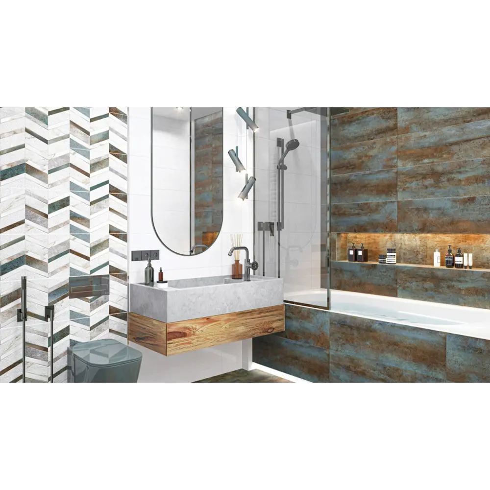 Фото Керамическая плитка Alma ceramica TWU12OXD40Rekb 24.6x74см цвет коричневая, цена за упаковку Фото Керамическая плитка Alma ceramica TWU12OXD40Rekb 24.6x74см цвет коричневая, цена за упаковку