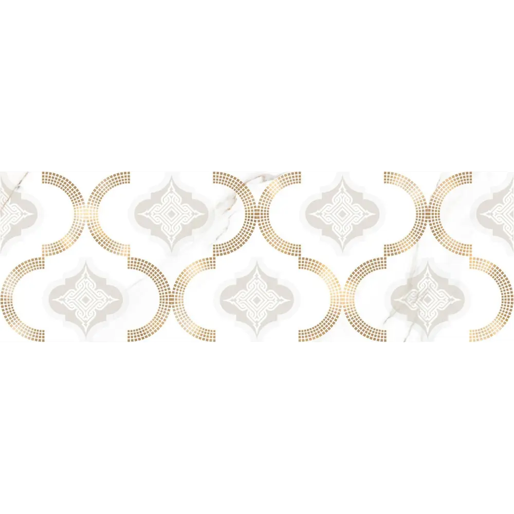 Фото 5 Декор плиточный настенный Alma ceramica Umberto Dwu93umb04rekb 30x90см цвет белый, серый, золото