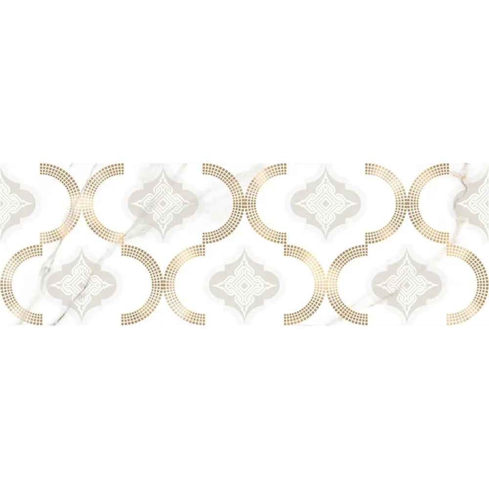 Фото 4 Декор плиточный настенный Alma ceramica Umberto Dwu93umb04rekb 30x90см цвет белый, серый, золото