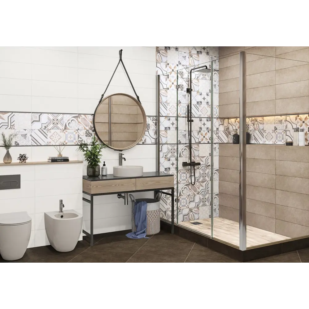 Фото Керамическая плитка Alma ceramica TWA11COR004ekb 20x60см цвет коричневая, цена за упаковку Фото Керамическая плитка Alma ceramica TWA11COR004ekb 20x60см цвет коричневая, цена за упаковку