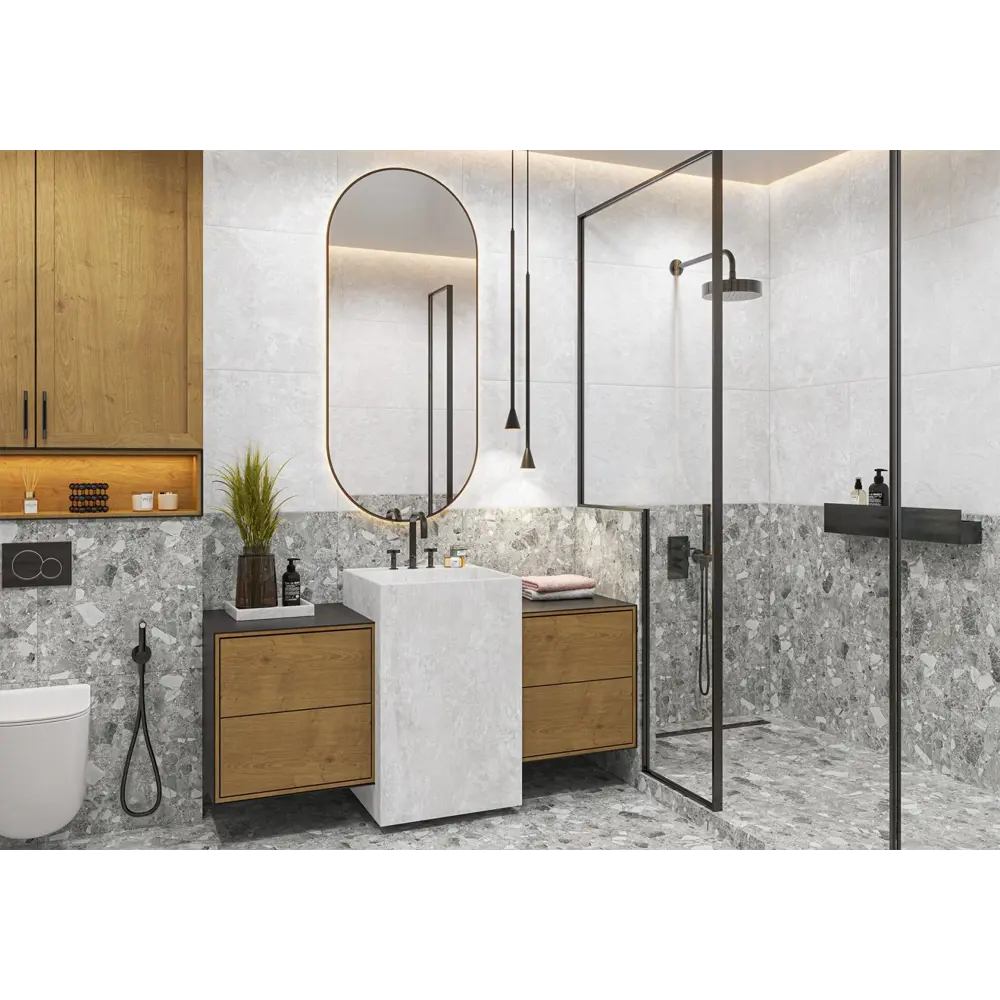 Фото Керамогранит Alma ceramica Steel GFU04STE70Rekb 60x60см цвет темно-серый, цена за упаковку Фото Керамогранит Alma ceramica Steel GFU04STE70Rekb 60x60см цвет темно-серый, цена за упаковку