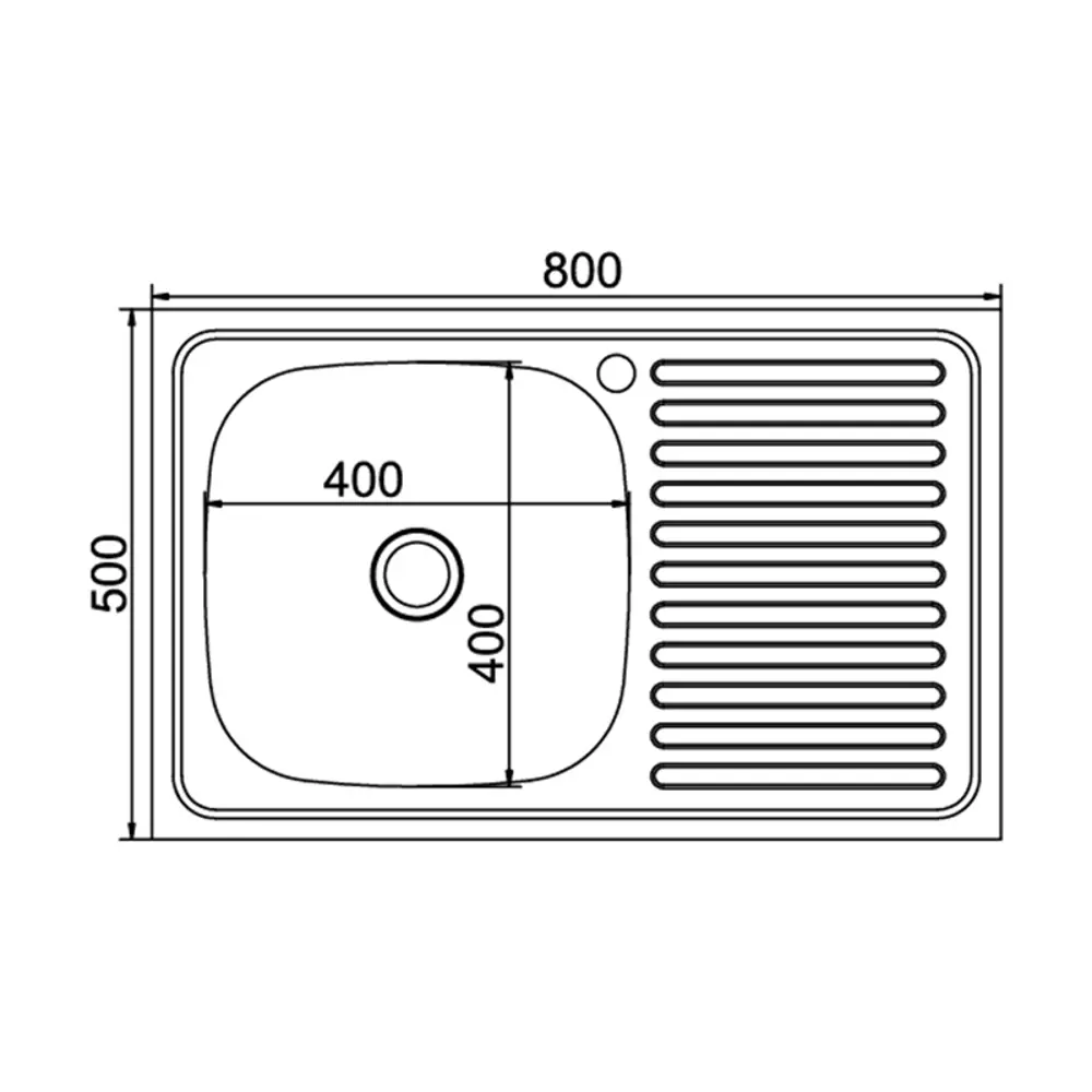 Фото 2 Мойка для кухни накладная Владикс 33860 80x50 см глубина чаши 16 см нержавеющая сталь цвет хром Фото 2 Мойка для кухни накладная Владикс 33860 80x50 см глубина чаши 16 см нержавеющая сталь цвет хром
