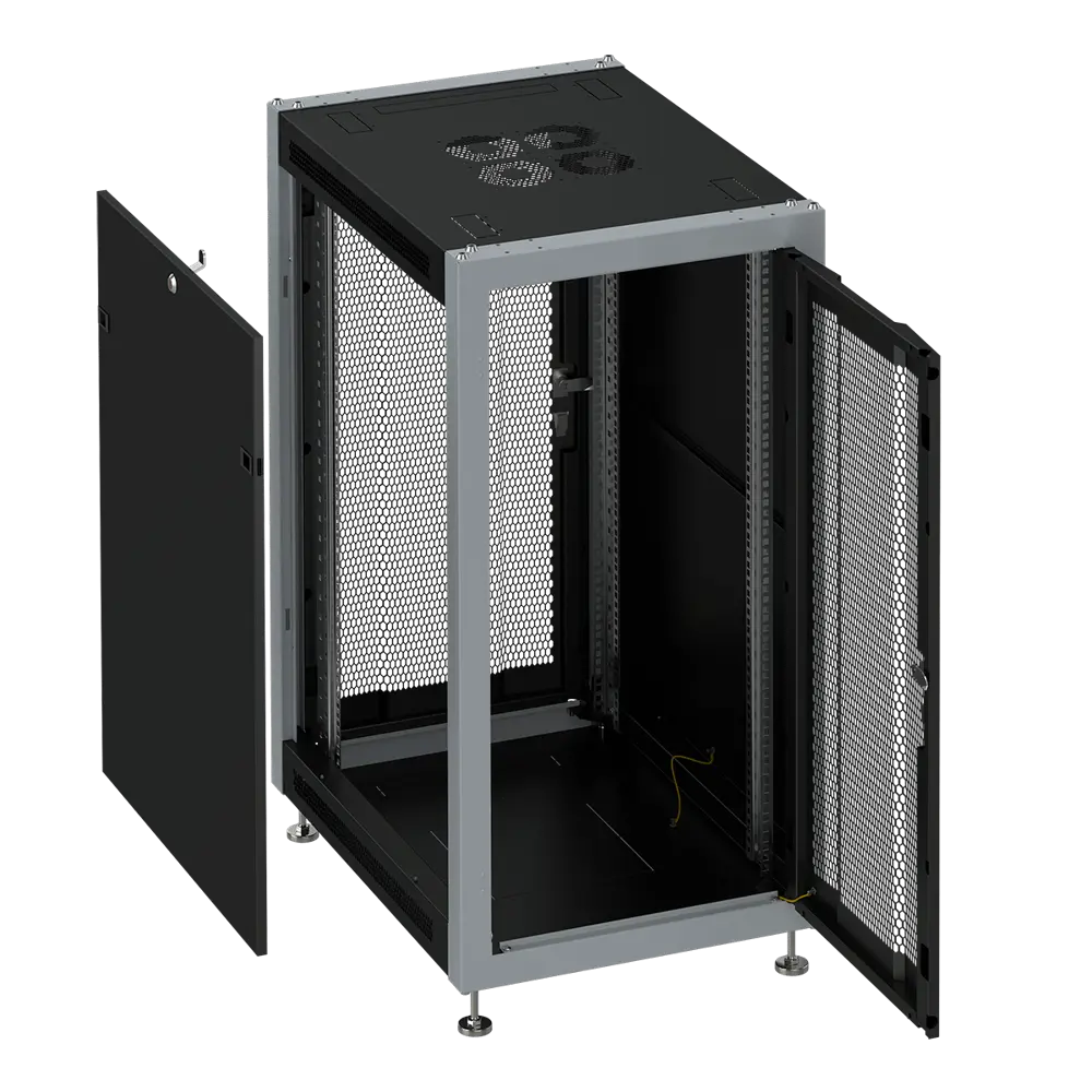 Фото 2 Шкаф телекоммуникационный серверный напольный Sysmatrix SL 6618.933 18U 600x600x935 мм цвет черный Фото 2 Шкаф телекоммуникационный серверный напольный Sysmatrix SL 6618.933 18U 600x600x935 мм цвет черный