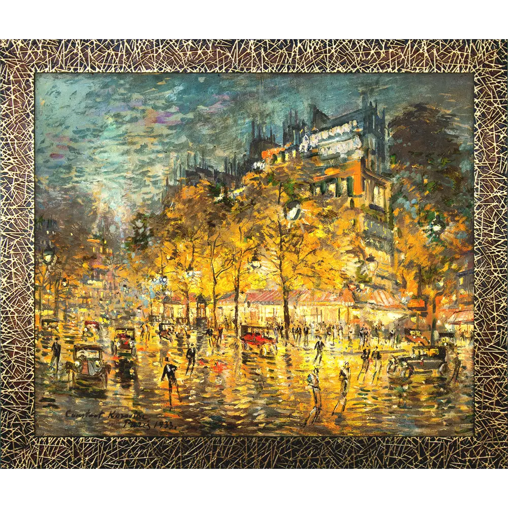 Фото Репродукция картины К.Коровина «Париж ночью» 40x34см Фото Репродукция картины К.Коровина «Париж ночью» 40x34см