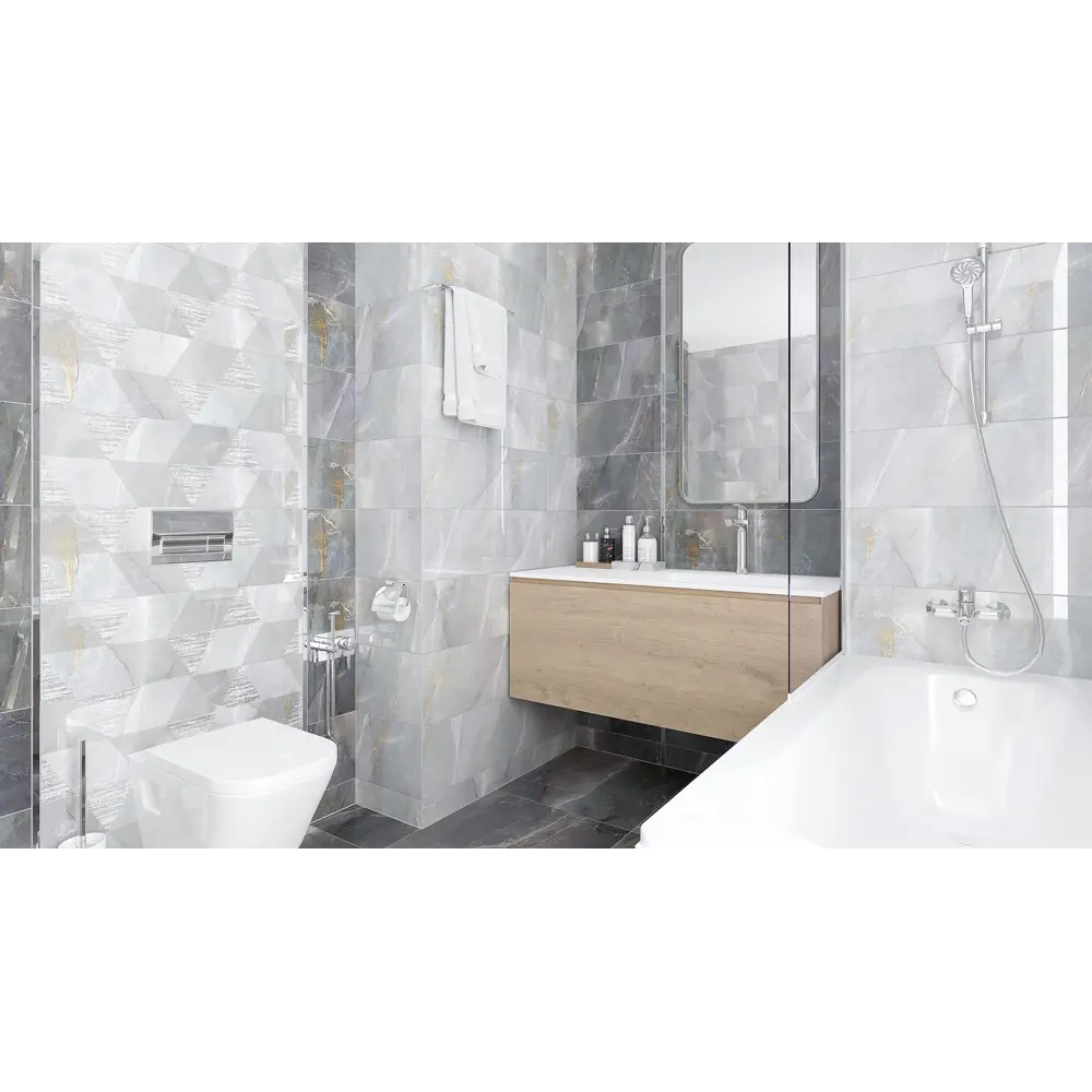 Фото 12 Керамическая плитка Laparet Shade х9999281568 25x75см 1.69 м² цвет темно-серый, цена за упаковку Фото 12 Керамическая плитка Laparet Shade х9999281568 25x75см 1.69 м² цвет темно-серый, цена за упаковку