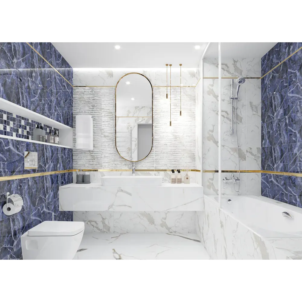 Фото 5 Керамическая плитка Laparet Laurel х9999285811 60x30см 1.8 м² цвет синий, цена за упаковку Фото 5 Керамическая плитка Laparet Laurel х9999285811 60x30см 1.8 м² цвет синий, цена за упаковку