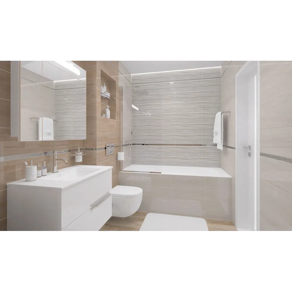Фото Керамическая плитка Laparet Oliver х9999284067 20x50см 1.1 м² цвет коричневый, цена за упаковку Фото Керамическая плитка Laparet Oliver х9999284067 20x50см 1.1 м² цвет коричневый, цена за упаковку
