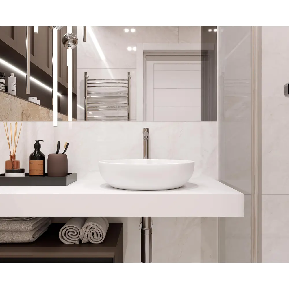Фото 8 Керамогранит Laparet Antalya Bianco x9999287031 60x60см 1.44 м² цвет бело-бежевый, цена за упаковку Фото 8 Керамогранит Laparet Antalya Bianco x9999287031 60x60см 1.44 м² цвет бело-бежевый, цена за упаковку