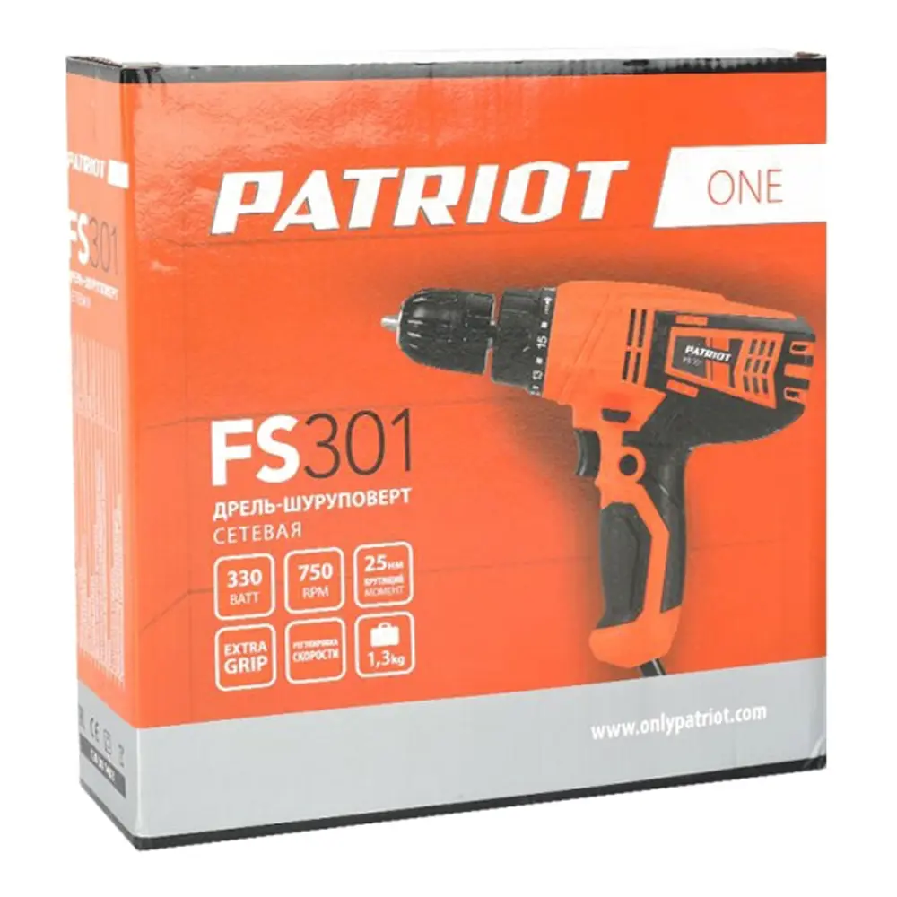 Фото 6 Дрель-шуруповерт сетевая Patriot FS301 THE ONE, 330 Вт Фото 6 Дрель-шуруповерт сетевая Patriot FS301 THE ONE, 330 Вт