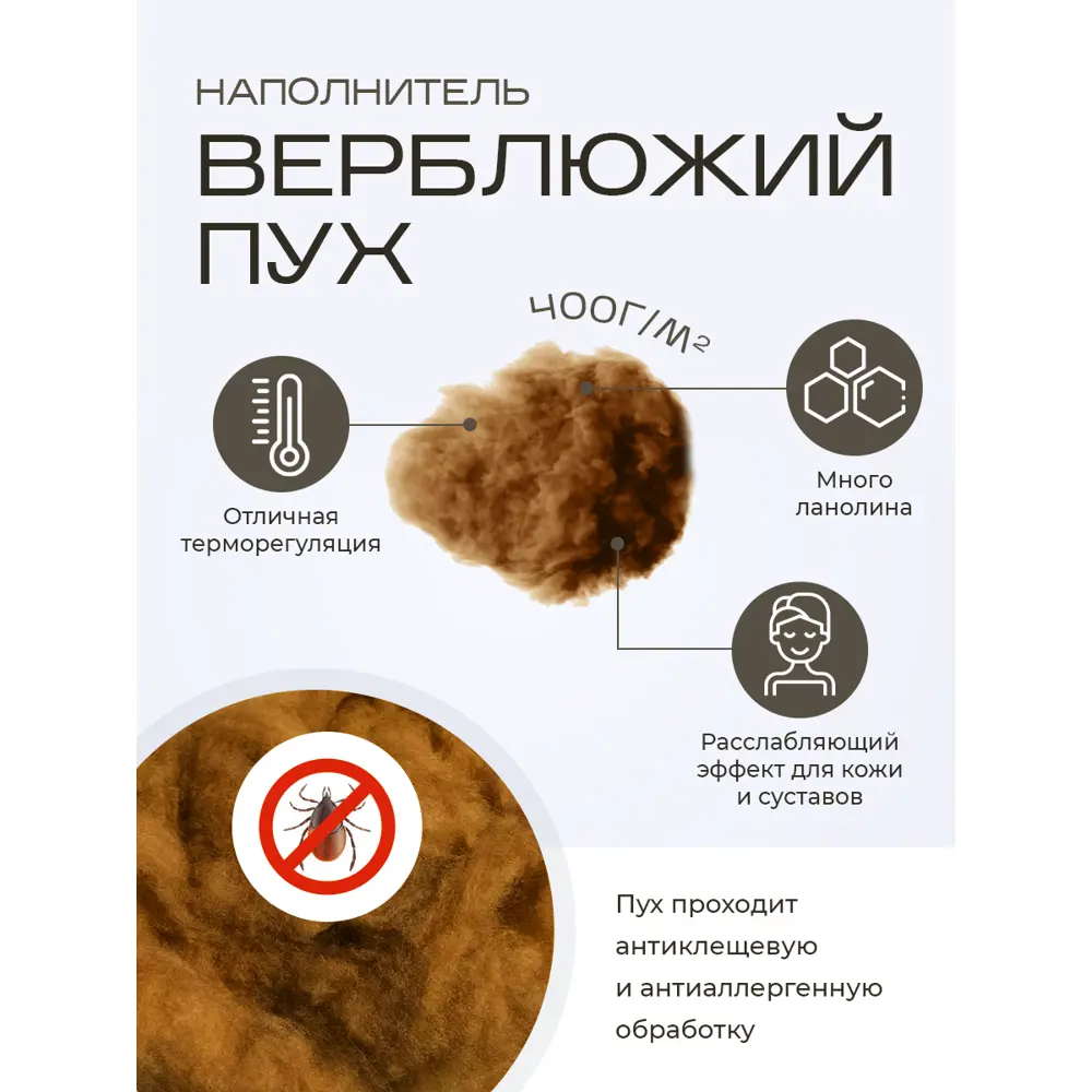 Фото 3 Одеяло Sn textile из верблюжьего пуха евро сатин Noil Camelus 200x220 теплое Фото 3 Одеяло Sn textile из верблюжьего пуха евро сатин Noil Camelus 200x220 теплое