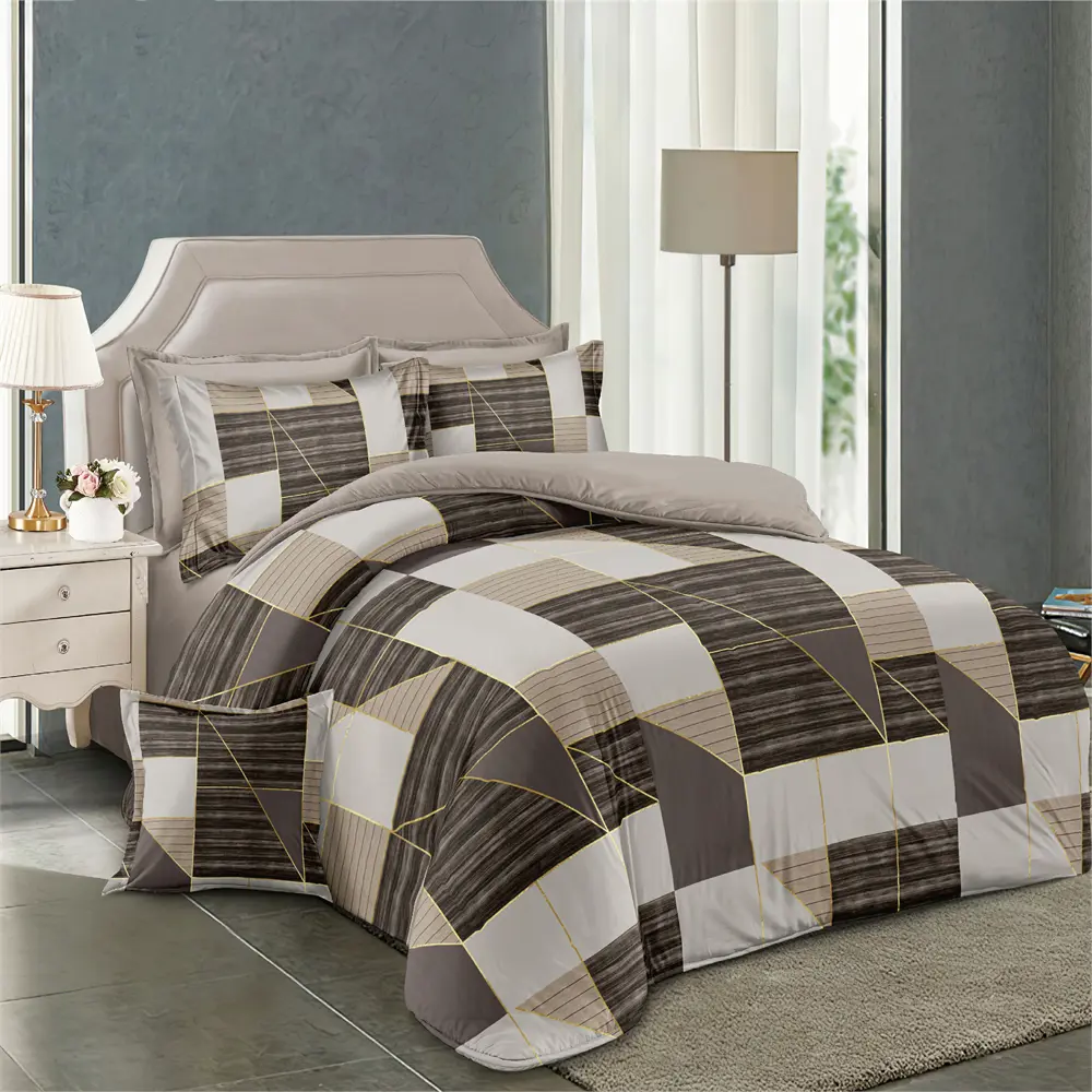 Фото Комплект постельного белья Home mercury Авантюрин 31570 евро поплин коричневый