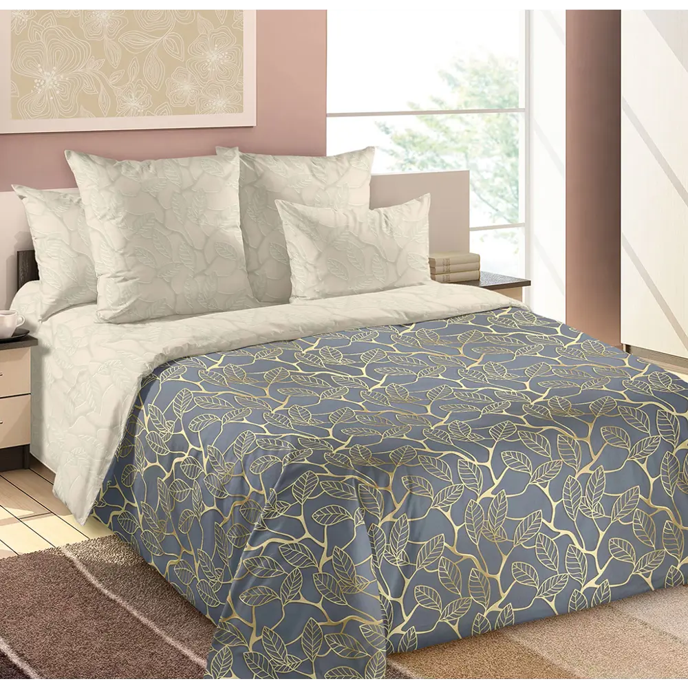 Фото Комплект постельного белья Home mercury Рейчел 31681 1.5-спальный перкаль бежевый