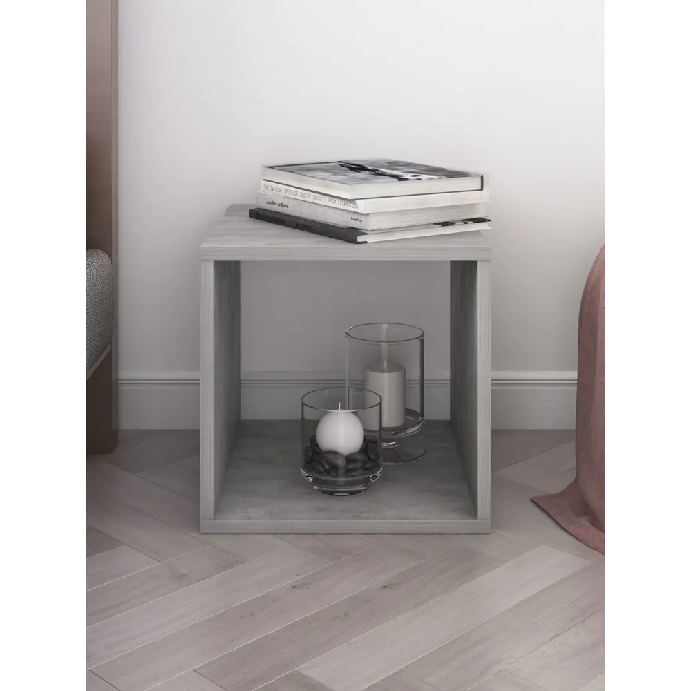 Фото 2 Стеллаж с секциями МК Е1 Ник 35.5x35x37.6 см ЛДСП цвет бетон