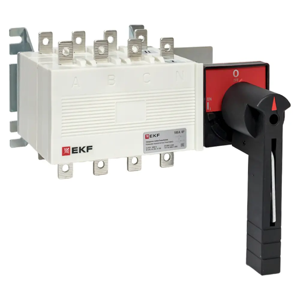 Фото Рубильник-переключатель Ekf PowerSwitch 100 A 4P c рукояткой управления для прямой установки Фото Рубильник-переключатель Ekf PowerSwitch 100 A 4P c рукояткой управления для прямой установки