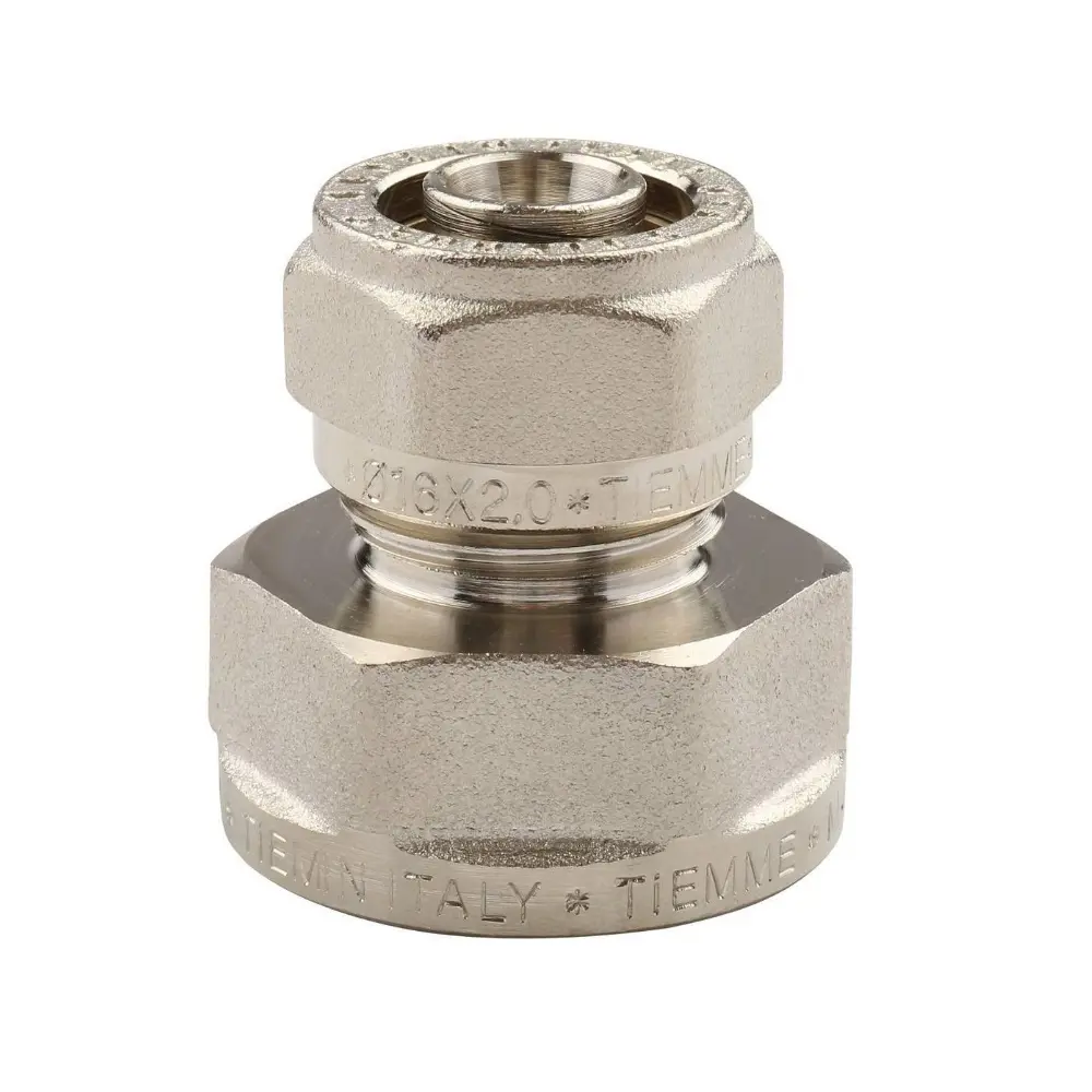 Фото Муфта комбинированная Tiemme 1/2"x20 мм ВР латунь 1600016 Фото Муфта комбинированная Tiemme 1/2"x20 мм ВР латунь 1600016