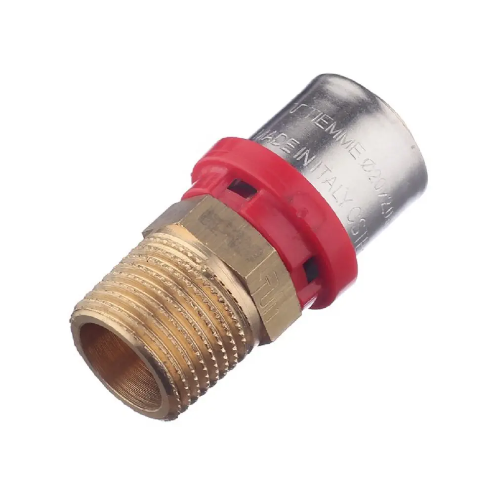 Фото Муфта комбинированная Tiemme 1/2"x20 мм НР-ВПр латунь 1650014 Фото Муфта комбинированная Tiemme 1/2"x20 мм НР-ВПр латунь 1650014
