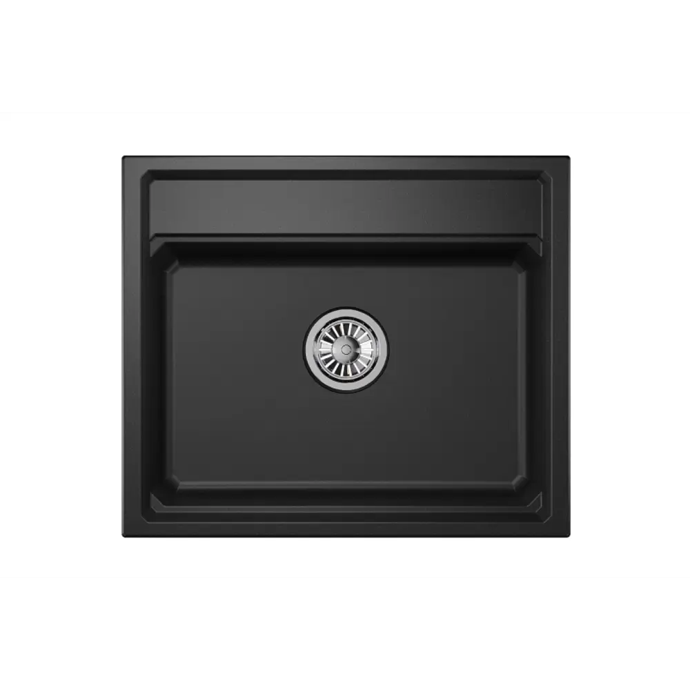 Фото 3 Врезная мойка Granula KITCHEN SPACE 51x60 см глубина 24.50 см кварц цвет черный 6003 Фото 3 Врезная мойка Granula KITCHEN SPACE 51x60 см глубина 24.50 см кварц цвет черный 6003