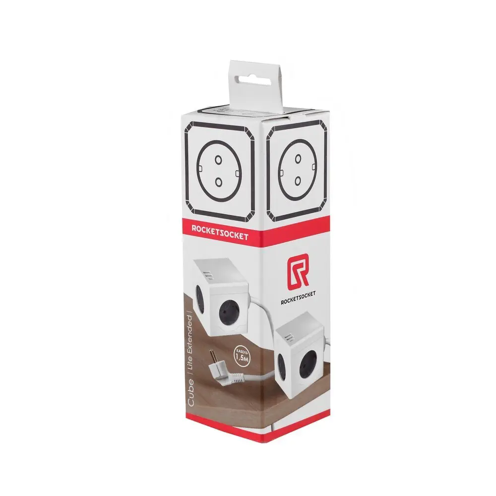 Фото 6 Удлинитель бытовой Rocketsocket GNS1406 2x1 1.5 м 3 розетки с заземлением 3680 Вт цвет белый Фото 6 Удлинитель бытовой Rocketsocket GNS1406 2x1 1.5 м 3 розетки с заземлением 3680 Вт цвет белый