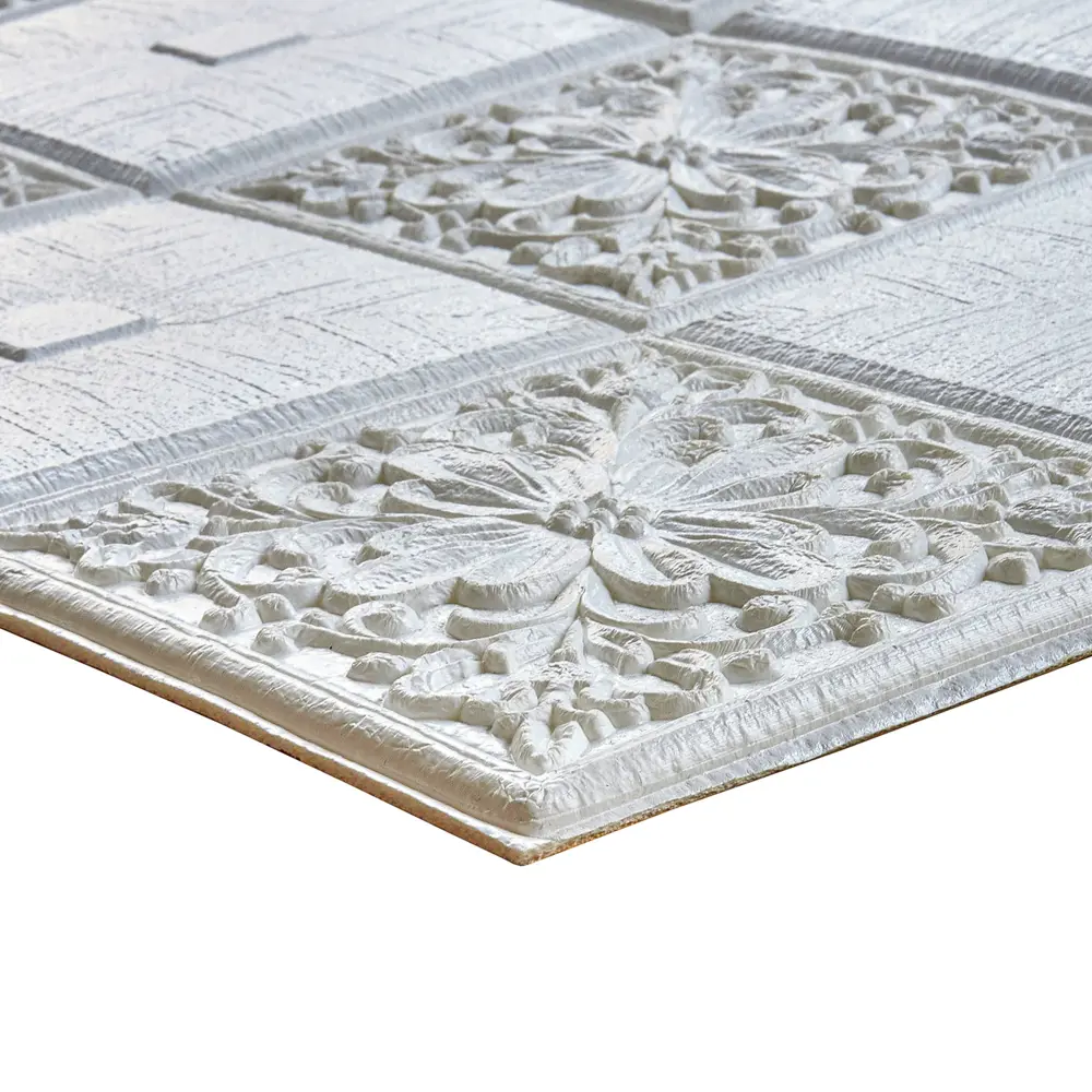 Фото 2 Комплект 3D панелей для потолка Lako Decor 20 шт цвет Белый 2, 70x70см, толщина 5мм Фото 2 Комплект 3D панелей для потолка Lako Decor 20 шт цвет Белый 2, 70x70см, толщина 5мм