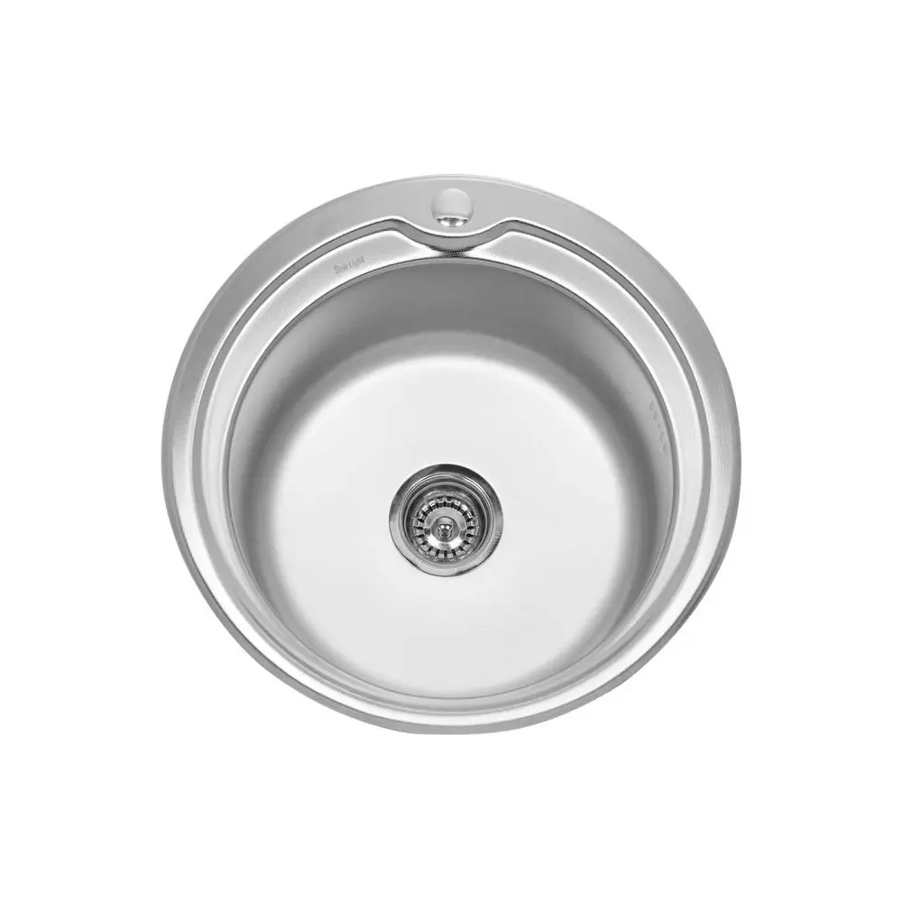 Фото Мойка Gmf Мойка круглая 51x51 см глубина чаши 18 см Металл цвет серебристый Фото Мойка Gmf Мойка круглая 51x51 см глубина чаши 18 см Металл цвет серебристый