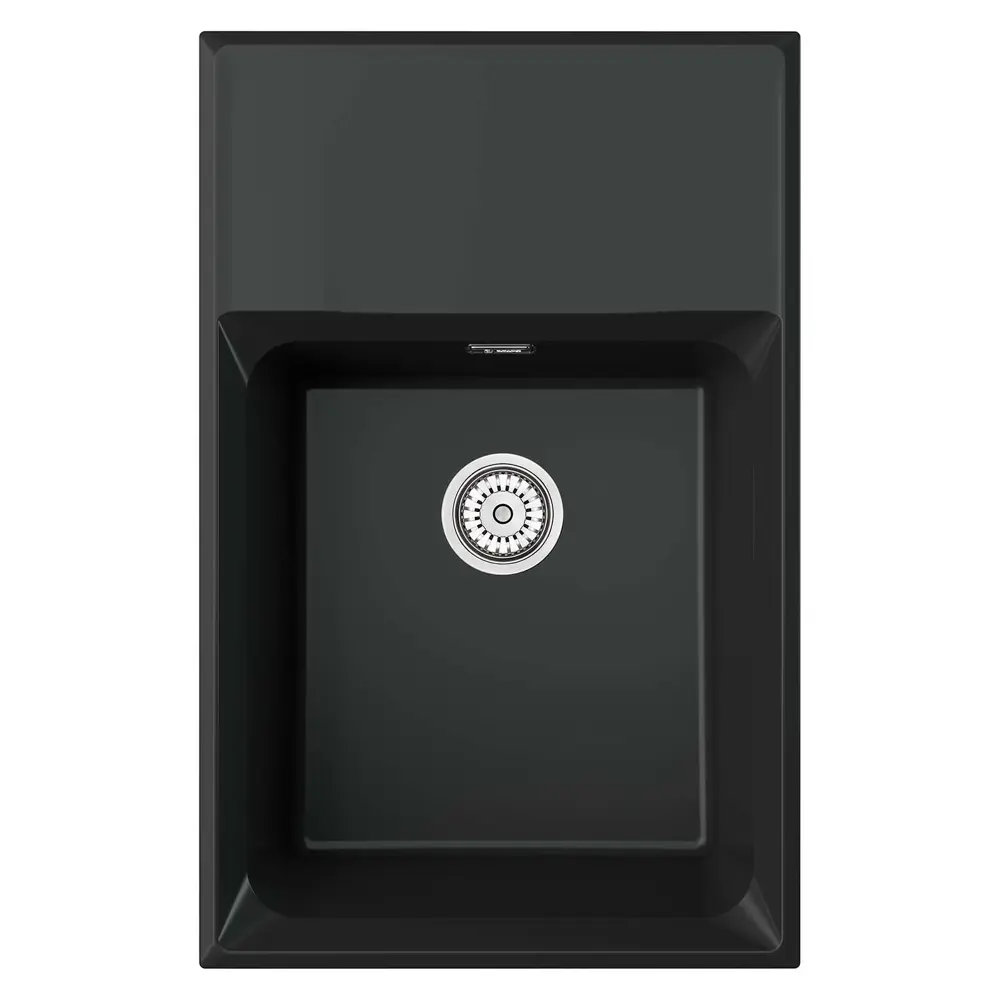 Фото Мойка для кухни врезная Point PN3012 50x78 см глубина чаши 20 см Композитный кварц цвет черный матовый/черный Фото Мойка для кухни врезная Point PN3012 50x78 см глубина чаши 20 см Композитный кварц цвет черный матовый/черный