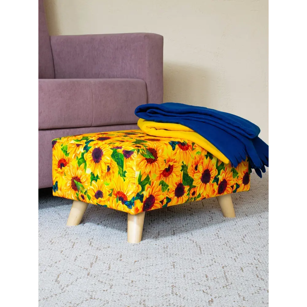 Фото 3 Пуф Импэксп 60x28x40 см цвет желтый Фото 3 Пуф Импэксп 60x28x40 см цвет желтый